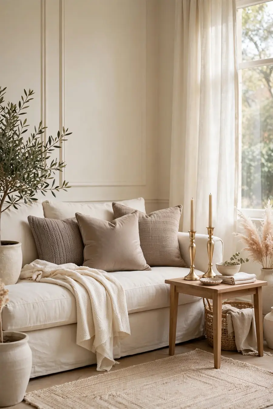 2. Pair It With Warm Neutrals First