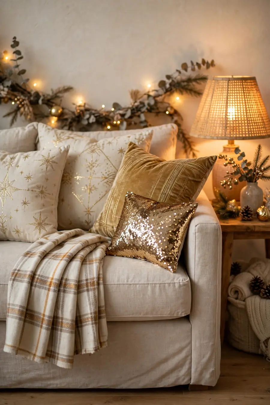 3. Dress the Sofa and Seating for Guests