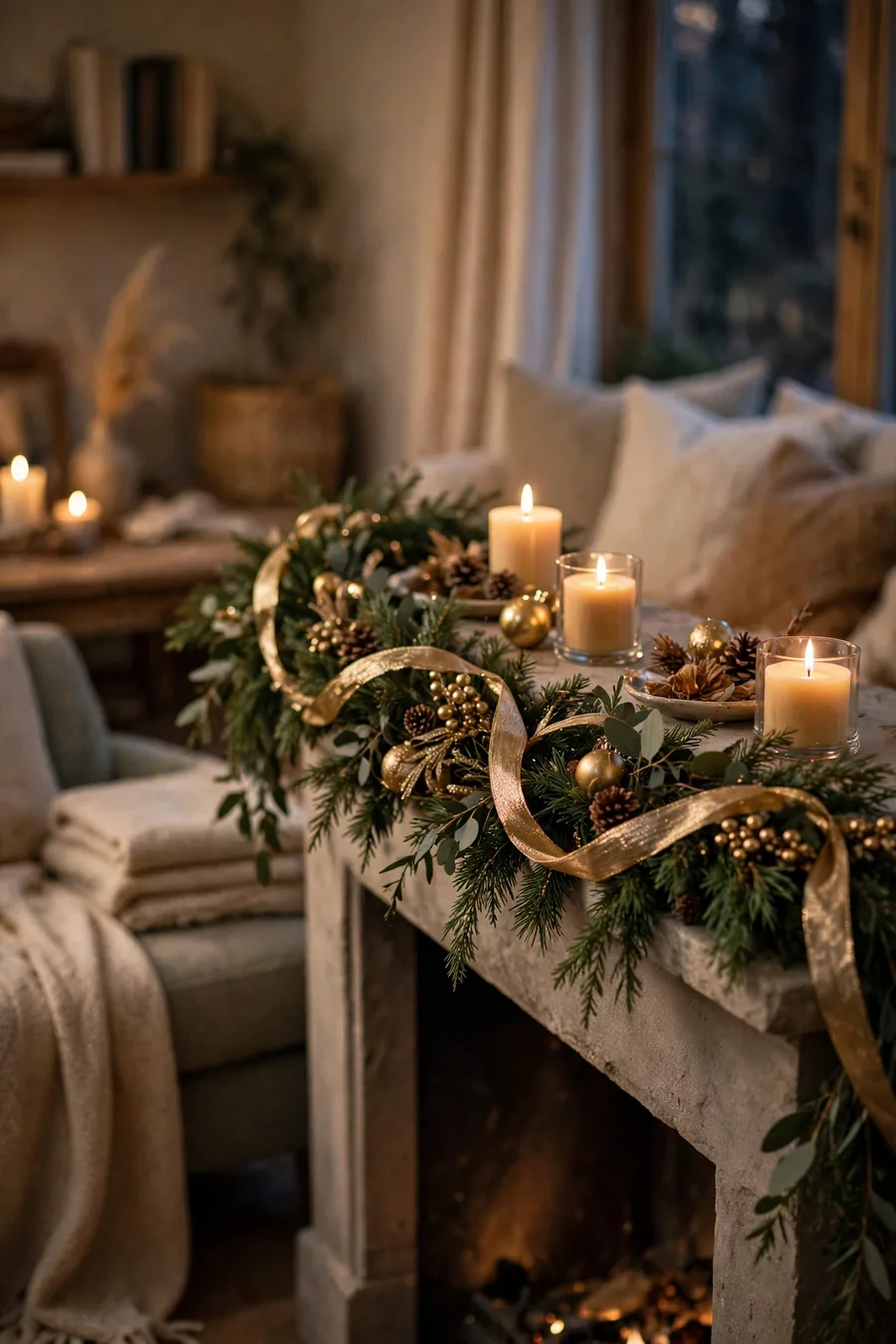 3. Lay a Metallic Garland Foundation