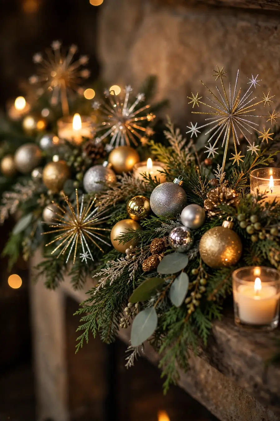 5. Tuck In Ornaments and Sparkle Picks