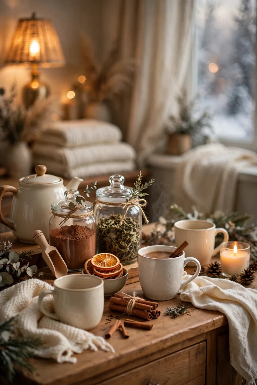 5. Create a Hot Drink Station for Slow Evenings
