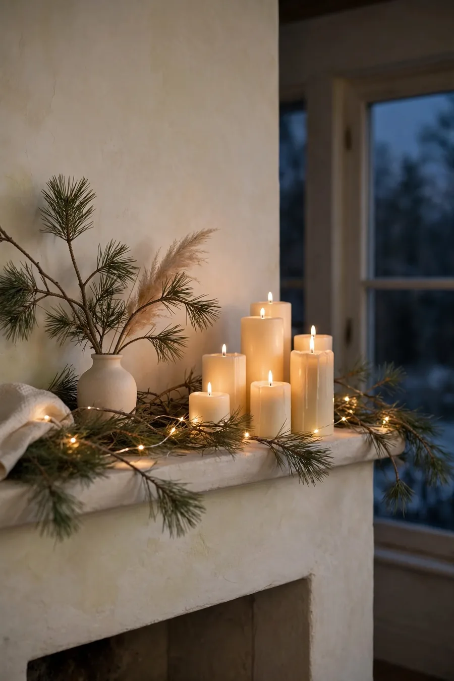 6. Let Candles and Fairy Lights Carry the Glow