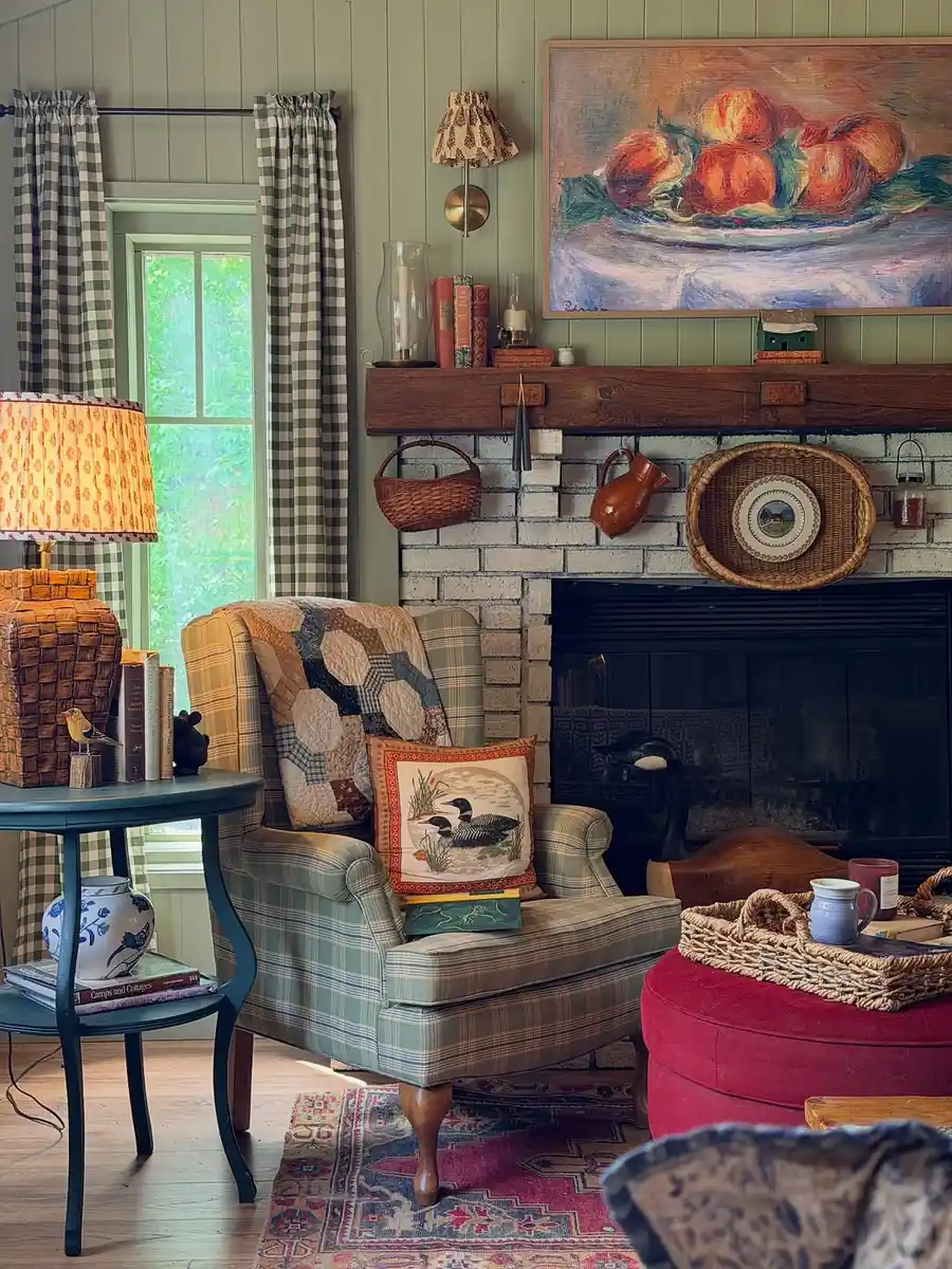 8. Leather and Books Library Corner