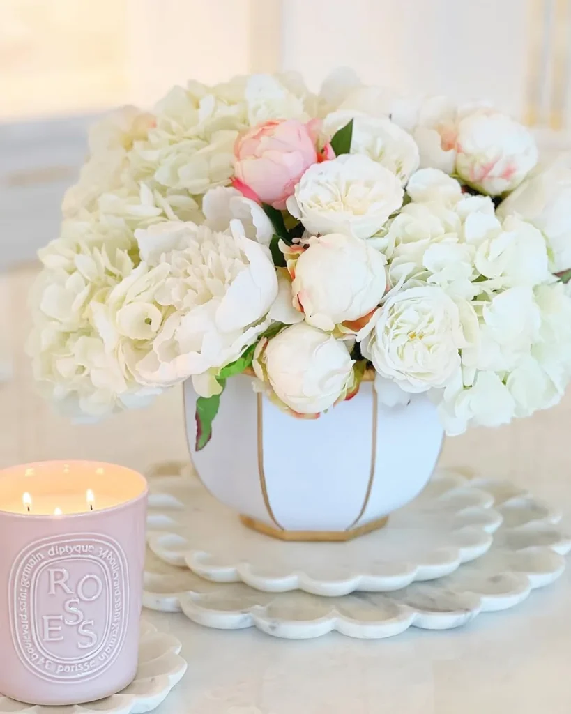 Blush and White Florals