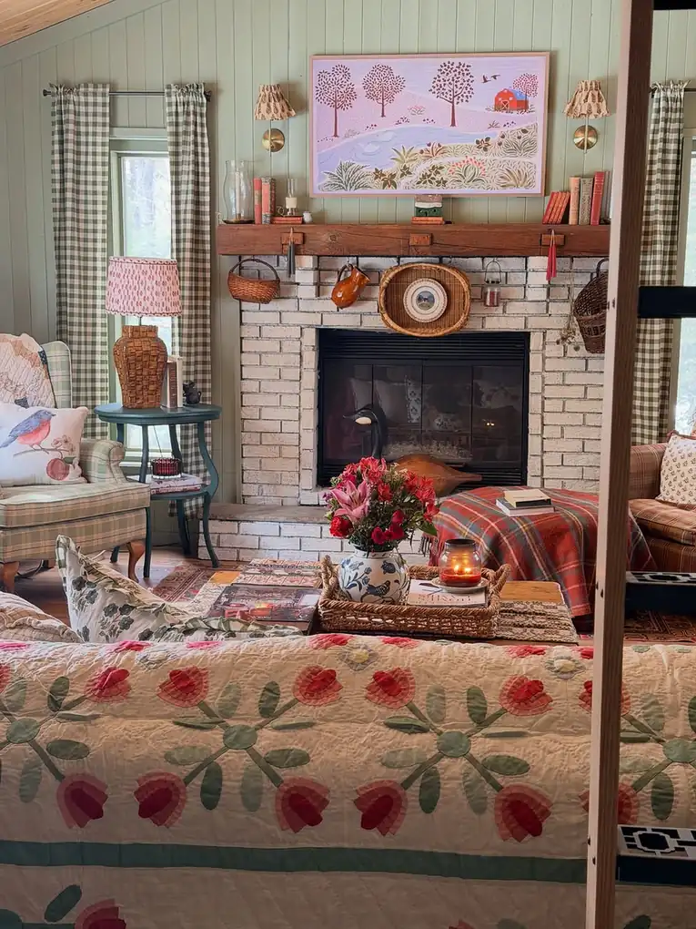 10. A Vintage Tree Skirt or Quilt at the Base