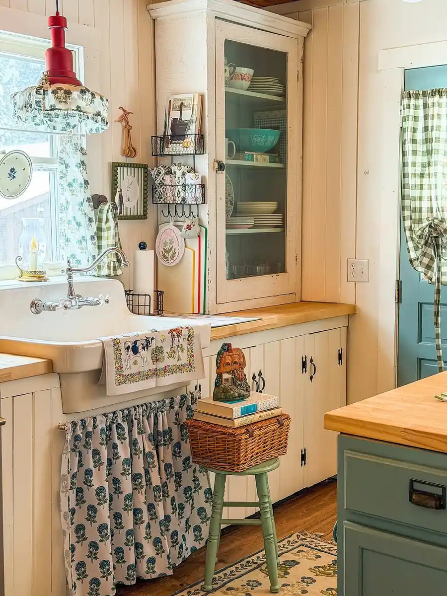10. Deep Red Touches in the Kitchen