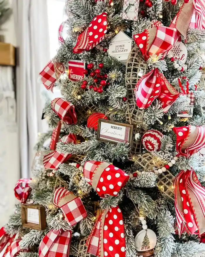 Candy Cane Red and White Tree