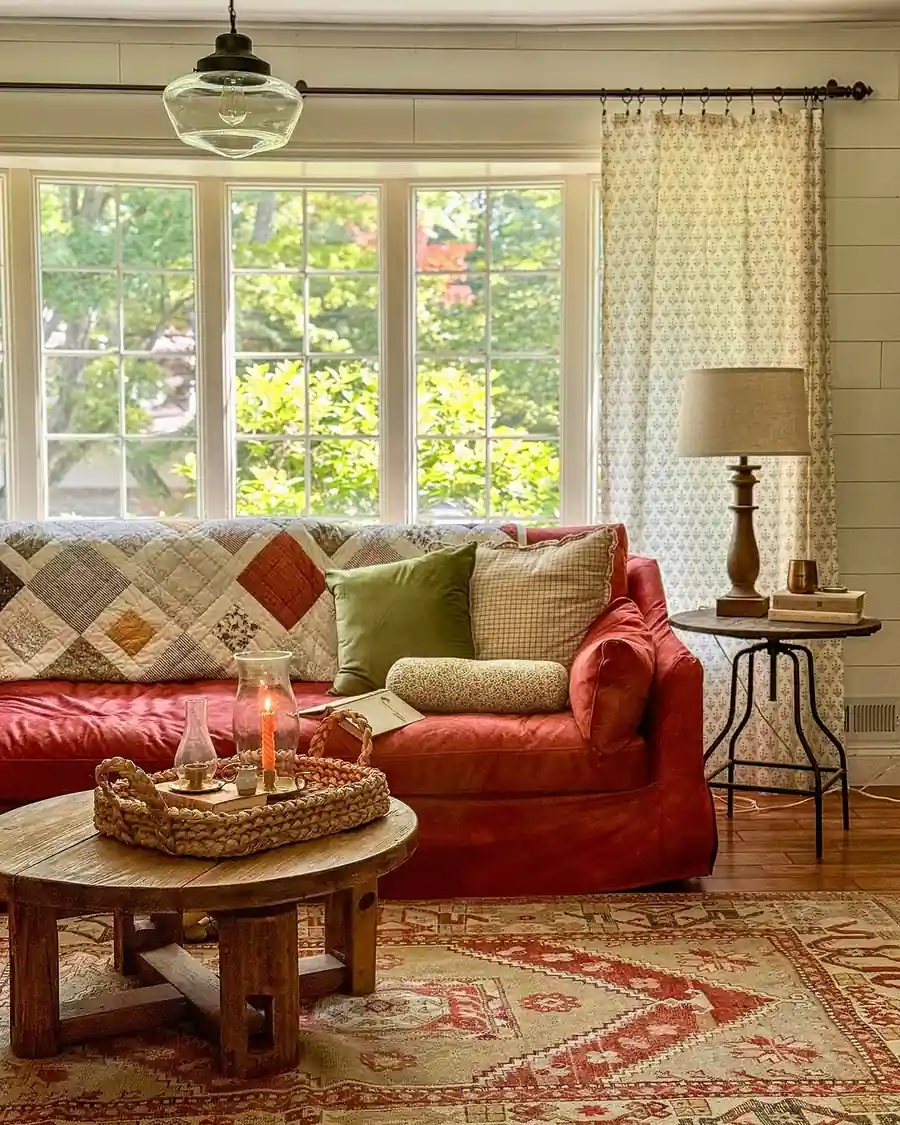 13. Velvet Accent Chair Corner