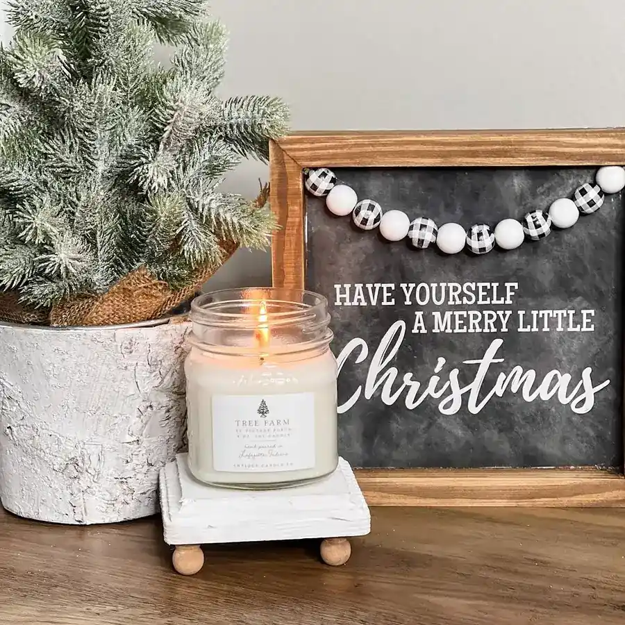Vintage Brass Ornaments and Dark Plaid